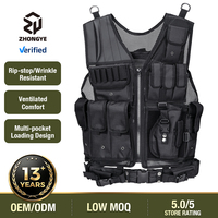 Gilet tactique multi-poches détachable en nylon 600D avec maille nid d'abeille respirante, ajustable, pour entraînement en extérieur, avec ceinture utilitaire