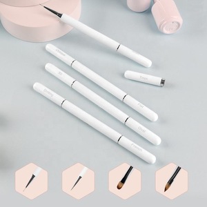 Pinceau à ongles magnétique double embout, pointe fine pour liner et gel de construction, pour nail art acrylique 3D - Product Image 3