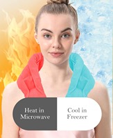 Enveloppe chauffante personnalisée pour le cou et les épaules, extra large, lestée, soulagement de la douleur, micro-ondable, graines de lin, aromathérapie, thérapie par le froid, aide au sommeil