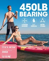 Planche à pagaie gonflable tout usage rose durable SUP 450LBS pour femmes, fabrication OEM&ODM