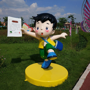 Escultura de Resina con Figura de Dibujos Animados Personalizada, Diseño Moderno y Duradero para Exhibición en Parques y Jardines Comunitarios - Product Image 1