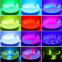 Kit universel de décoration d'éclairage d'anneau de roue de 14 "15.5" 17 "18" RGB Chasing Led Quad Row Wheel Lights