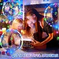 Ballons Bobo LED de 20 pouces, lot de 40 avec guirlandes lumineuses