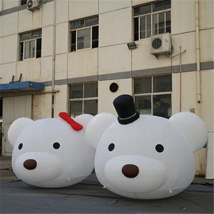 Orsetto gonfiabile bianco modello carino a forma di orsetto gommoso con luce LED - Product Image 4