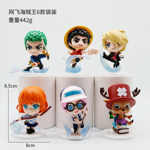 ฟิกเกอร์การ์ตูนอนิเมะวันพีซ ลูฟี่ โซโล แบบ 3 มิติ วัสดุ PVC ของตกแต่งโต๊ะ ของเล่นเด็ก ขายส่ง - Product Image 1