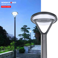 Lampe solaire de cour à design carré élégant, 20W, luminosité élevée, allumage et extinction automatiques toute la nuit, pour les allées résidentielles, directement de l'usine