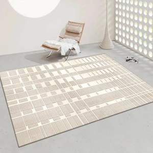 Tapis en polyester imprimé couleur beige moderne Tapis de salon design 3d Tapis de sol lavable Prix de gros - Product Image 5