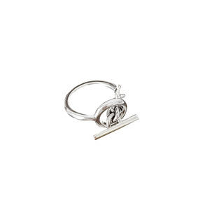 Silver Ruitai S925 Sterling Silver Anchor Shape OT Buckle Chain <b>Ring</b> For Women Korean Style <b>Open</b> <b>Ring</b> Everyday Wear - Product Image 5