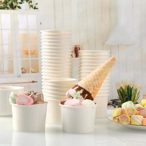 Coppette Personalizzate <span class=keywords><strong>con</strong></span> Logo <span class=keywords><strong>Stampato</strong></span> per Gelato e Yogurt da Asporto, Confezioni Monouso in Carta da 4oz e 5oz <span class=keywords><strong>con</strong></span> Coperchio - Product Image 2
