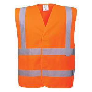 PORTWEST - C470ORRL/XL Chaleco de dos bandas y abrazadera naranja de alta visibilidad-EAN 5036108141654 ROPA DE TRABAJO DE LA HI-VIS - Product Image 1