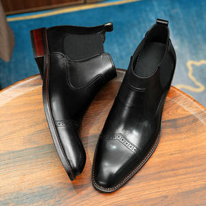 Nouvelles Bottes Classiques d'Automne Hiver en Cuir Véritable à Enfiler pour la Marche, Imperméables, Antidérapantes et Épaisses, Idéales pour le Bureau et les Tenues Décontractées - Product Image 3