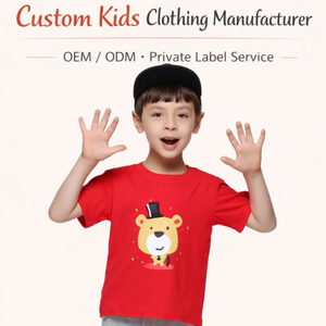 Vêtements pour enfants personnalisés, t-shirt pour enfants, motif d'ours mignon, manches courtes, coton, t-shirt pour garçons - Product Image 1