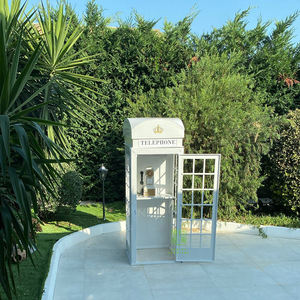 ตกแต่งงานแต่งงานด้วยตู้โทรศัพท์ลอนดอน ตกแต่งโรงแรม ห้างสรรพสินค้า ตู้โทรศัพท์ย้อนยุคพร้อมดอกไม้ประดิษฐ์ - Product Image 4