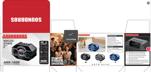 Altavoz Bluetooth ABS-1208 RGB, Mini Altavoz Portátil de Alto Volumen, Estéreo, con Ranura para Tarjeta TF, para Interiores, Exteriores, Fiestas en Casa y Entretenimiento - Product Image 6
