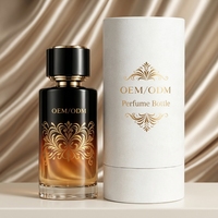 Flacon de parfum en verre ambré dégradé élégant avec logo personnalisé, 25 ml, 30 ml, 50 ml, 100 ml, flacon vide pour vaporisateur de parfum, emballage cosmétique