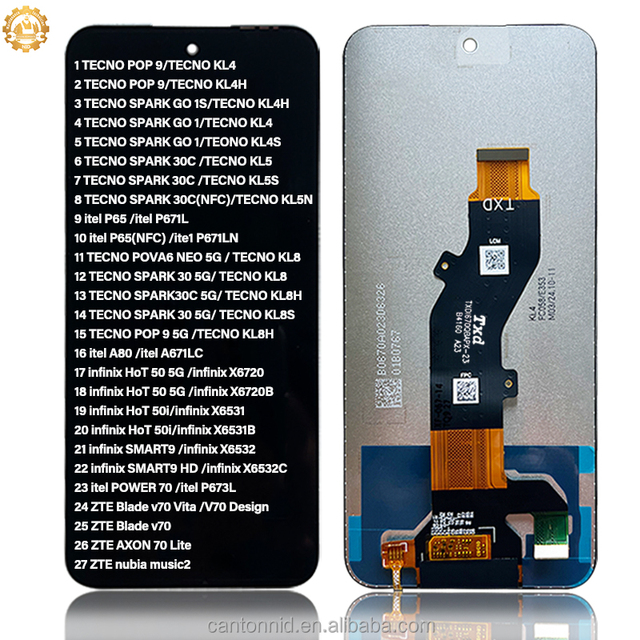 Compatible Replacement LCD Screen for Tecno Spark Go 1 Works with Various Tecno Models  Full HD Display Reliable Quality