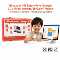 Kit STEM QMY S12 ESP32 avec 23 capteurs PH2.0, programmation graphique, robotique, blocs de construction, jouet éducatif, intelligence artificielle, projets de codage DIY