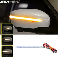SEAMETAL 12V evrensel dinamik uyarı şeritleri LED akış yan gösterge sıralı dikiz aynası dönüş sinyal ışığı 14cm 18cm