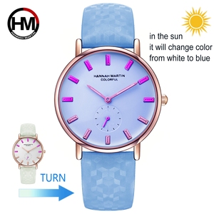 Reloj de Pulsera HANNAH MARTIN 2023 BS32 Creativo con Diseño Degradado para Mujer, Marca Propia, Elegante y Moderno, de Cuarzo con Correa de Cuero para Chicas - Product Image 1