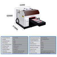 Impresora de Inyección de Tinta UV de Sublimación de Cama Plana, 1200 DPI, Automática, Portátil, Multifunción, para Imprimir en Tarjetas, Carcasas de Teléfono, Tazas, Flexibles, Huevos