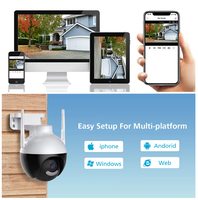 Kamera CCTV IP Nirkabel Sensor CMOS, Kamera Pengawas Luar Ruangan Tahan Air, Mini PTZ Keamanan Rumah dengan WiFi