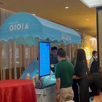Gerobak Penjual Gelato Miles V4 Bersertifikat NSF CE, Mesin Gelato Otomatis, Pembuat Es Krim Kelas Atas