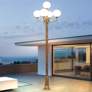 Poste de lámpara de jardín impermeable IP65 de 5 cabezales europeo, poste de luz Led de calle clásico para jardín, pantalla acrílica, lámpara de jardín - Product Image 5