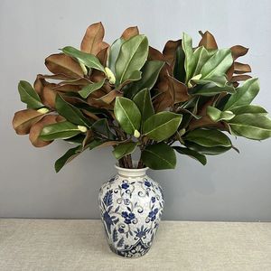 <span class=keywords><strong>LO</strong></span>-133批发70厘米2叉人造木兰叶树枝塑料人造绿化家居和婚礼装饰 - Product Image 3