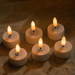 2025 petite balle mèche sans flamme lumière <span class=keywords><strong>LED</strong></span> alimentée par batterie bougies chauffe-plat avec minuterie 6H pour la décoration de mariage à la maison de noël - Product Image 3