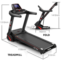 CIAPO A4 Tapis de course Ac Tapis de course pliable Gym Cardio Training Running Machine Tapis de course électrique Commercial