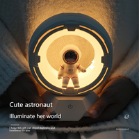 Nouveautés : Lampe de chevet LED à intensité variable, rechargeable, à commande tactile, blanc chaud, design cartoon, pour chambre et bureau, garantie 1 an