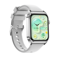Reloj Inteligente E100 Square de 1.85 Pulgadas con ECG, Resistente al Agua IP68, Llamadas por BT, Monitor de Ritmo Cardíaco, Multideporte, para Android e iOS, para Hombres, Mujeres, Parejas