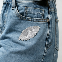 Patchs brodés personnalisés à paillettes thermocollants en forme de nœud, cœur, étoile, fleur pour vêtements, chapeaux, sacs, décoration DIY