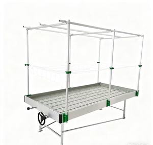 Tavolo da Coltivazione Mobile 4x8 con Vassoio Ebb&Flow per Serre Agricole, con Drenaggio e Aiuola per Semina - Product Image 1