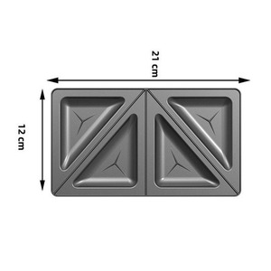 ZY-507 Portable <b>Waffle</b> <b>Maker</b> Triangular Tray Non-Stick Surface Electric 220V 110V For Home Baking - Product Image 2
