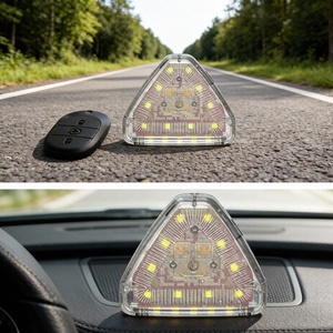 <span class=keywords><strong>Luz</strong></span> Estroboscópica LED Inalámbrica con Control Remoto, Baliza de <span class=keywords><strong>Emergencia</strong></span> para Auto, Camión, Vehículo, Dron, Lámpara Triangular de Seguridad Portátil RM7 - Product Image 1