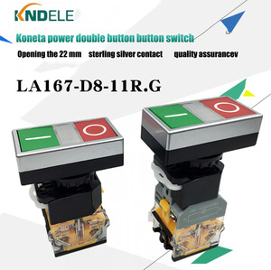 Nóng bán kndle LA167-D8-11R đôi chuyển đổi chính hai vị trí ánh sáng đánh dấu nút 10A đầu ra hiện tại 220V Điện đầu vào bắt đầu dừng - Product Image 3