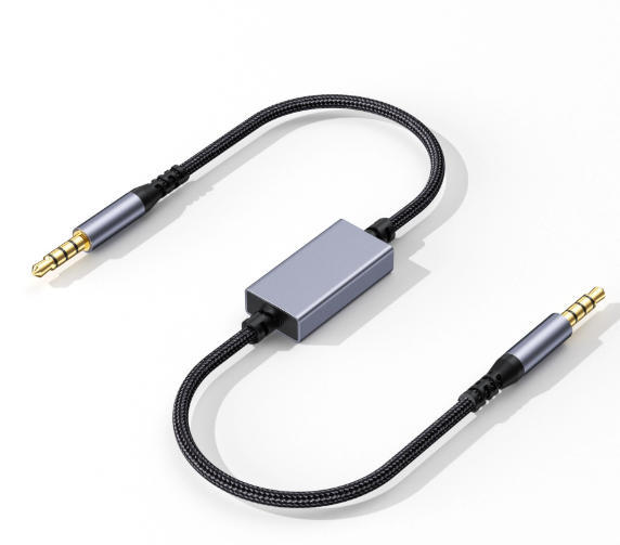 AUX Cable 3.5mm to 3.5mm Bidirectional Recording Cable Dual 3.5mm Gold-Plated Plug Nylon Braided Thread For Laptop