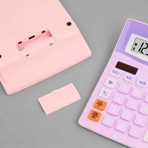 เครื่องคิดเลขแบบกลไกไร้เสียงสำหรับโรงเรียนอุปกรณ์สอบทางการเงินใช้พลังงานแบบคู่ตั้งโต๊ะ - Product Image 2