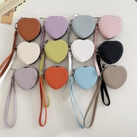 Grosir kotak kustom kemasan kualitas tinggi dompet kulit wanita harga pabrik dompet berbentuk hati