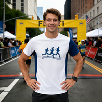 T-shirt de course personnalisé OEM ODM, respirant, anti-transpiration, en polyester, pour événements sportifs, sublimation