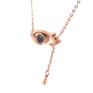 100 lingue I Love You di Proiezione In Acciaio Inox Minimalista Collana Dei Monili - Product Image 3