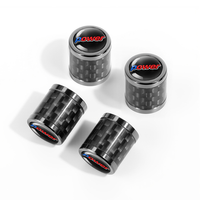 Nouveaux capuchons de valve de pneu de voiture en métal à texture fibre de carbone, couvre-valves de pneu solides, personnalisation du logo pour voitures, SUV, motos