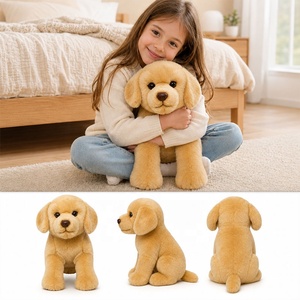 Peluche personnalisée en usine, chien <span class=keywords><strong>Golden</strong></span> <span class=keywords><strong>Retriever</strong></span> en peluche, animal en peluche réaliste, <span class=keywords><strong>chiot</strong></span>, vente en gros OEM, cadeau pour enfants - Product Image 2