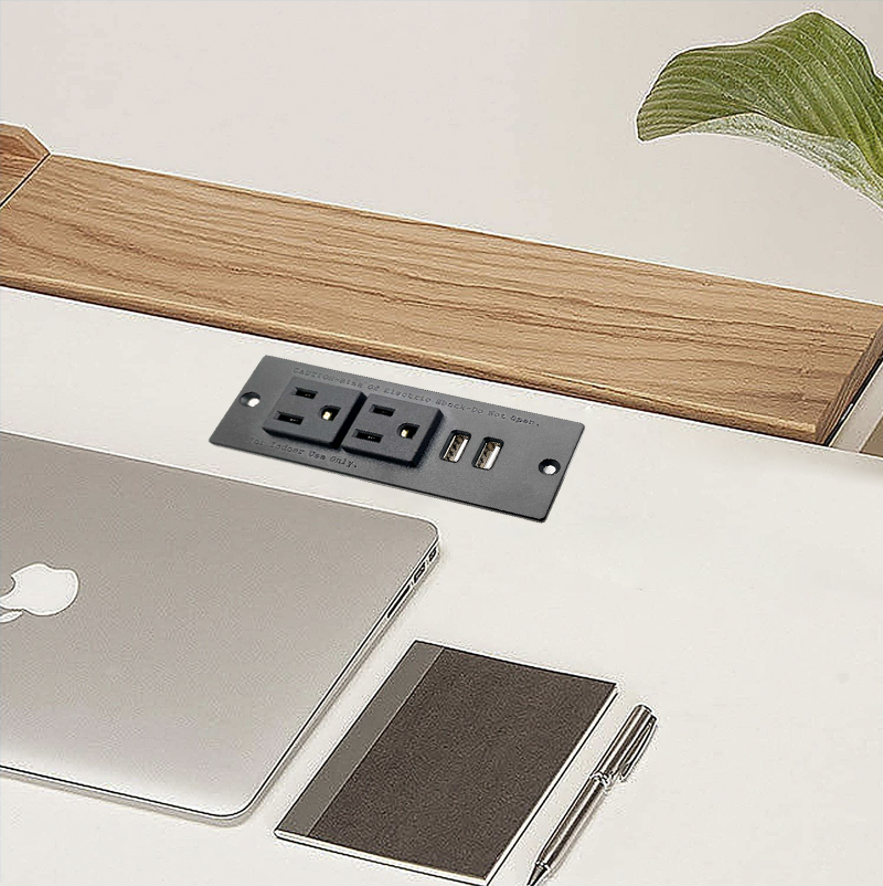 Wholesale American Universal Electric Socket  Conference Office Recessed 15a Outlets Desktop  USB Ports Dc Socket