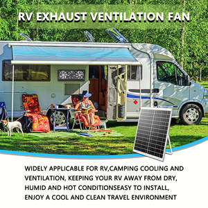 Kit de ventilador de panel solar CC sin escobillas de alta velocidad 3 en 1 de 25W, ventilación bidireccional para cobertizo de Granero ático, refrigeración RV, OEM ODM - Product Image 4