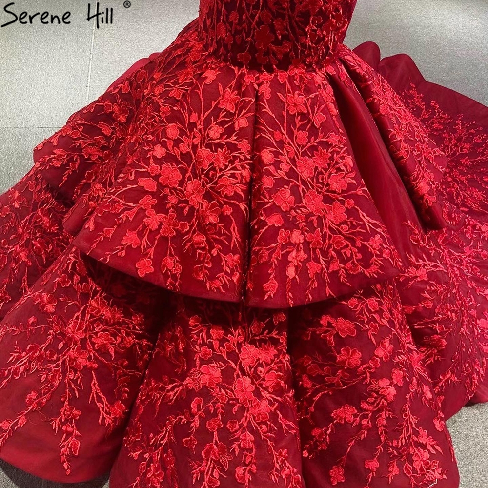 Wine Red Mermaid Wedding Dresses - Elegant off Shoulder