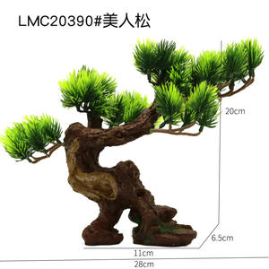 ของตกแต่งรูปต้นสนสีเขียวพืชจำลองสไตล์จีนตกแต่งต้นสน - Product Image 6