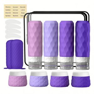 Kit de voyage personnalisable avec logo, flacons rechargeables approuvés, étanches, portables et durables, et pot de 30 ml avec étui pour articles de toilette - Product Image 1