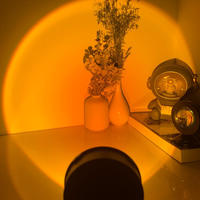 Projecteur de coucher de soleil LED RGB, lumière de nuit, télécommande, noir, 16 couleurs, décoration moderne pour salon et chambre